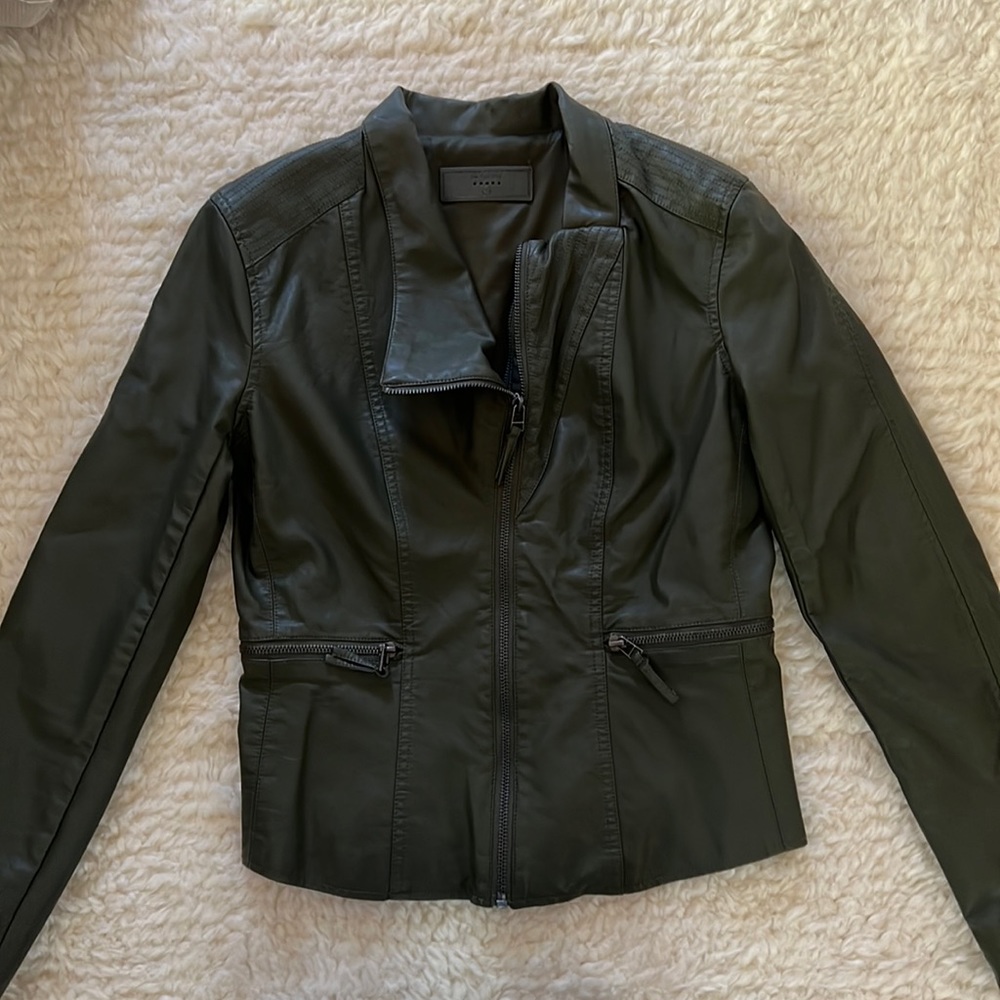 Vegan leather moto jacket